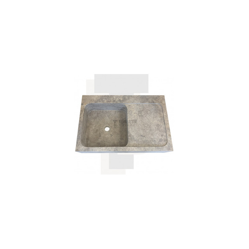Evier Léo travertin silver adoucie 90x60xH18cm