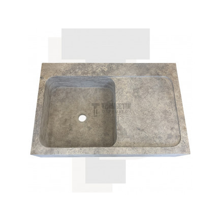 Evier Léo travertin silver adoucie 90x60xH18cm