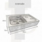 Evier Léo travertin silver adoucie 90x60xH18cm