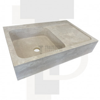Evier Léo travertin beige adoucie 90x60xH18cm