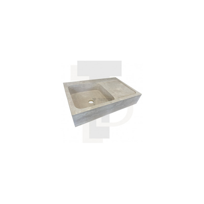 Evier Léo travertin beige adoucie 90x60xH18cm