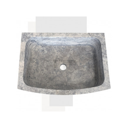 Evier Maxilly travertin silver adoucie 70x52xH18cm