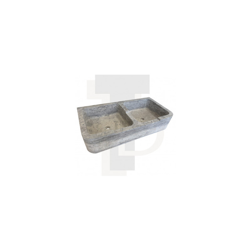 Evier Clovis travertin silver adoucie 90x45xH18cm