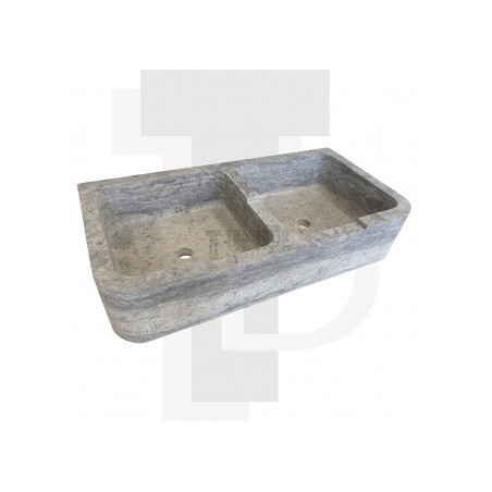 Evier Clovis travertin silver adoucie 90x45xH18cm