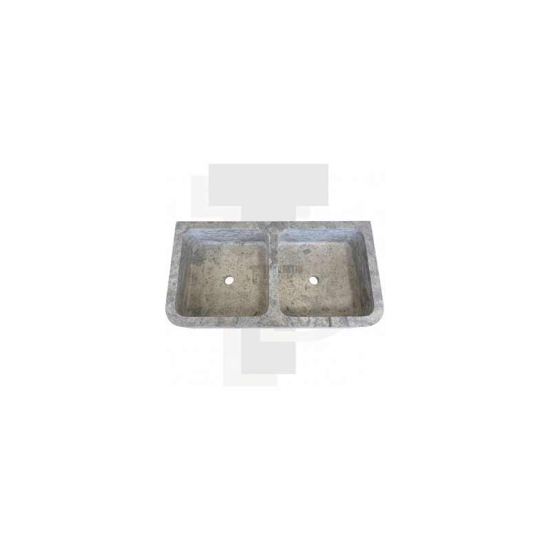 Evier Clovis travertin silver adoucie 90x45xH18cm