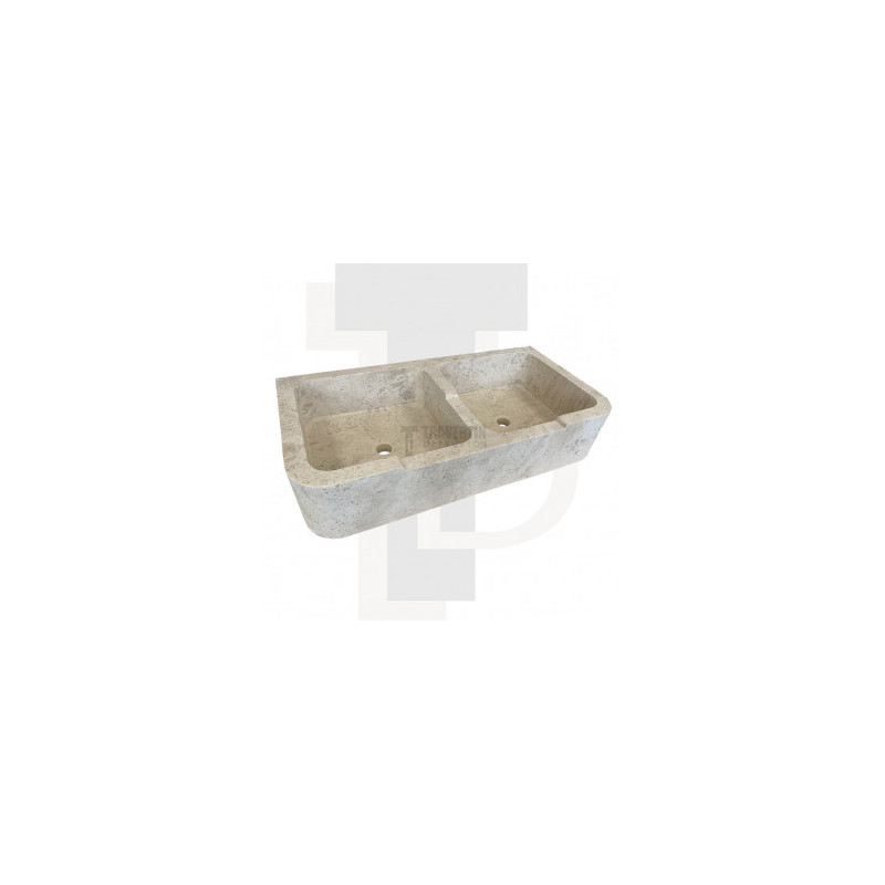 Evier Clovis travertin beige adoucie 90x45xH18cm
