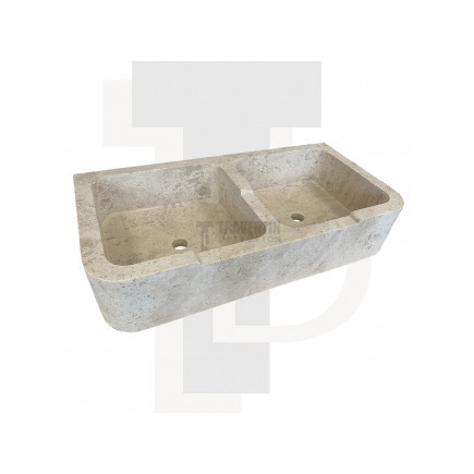 Evier Clovis travertin beige adoucie 90x45xH18cm