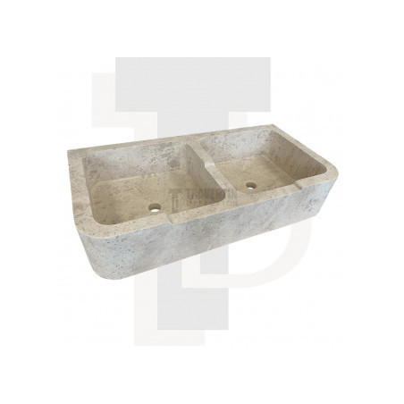Evier Clovis travertin beige adoucie 90x45xH18cm