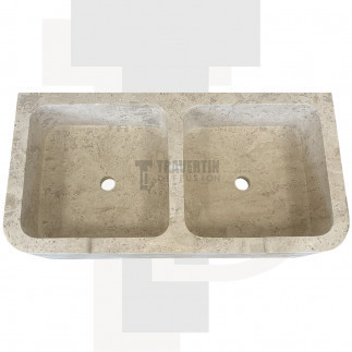 Evier Clovis travertin beige adoucie 90x45xH18cm