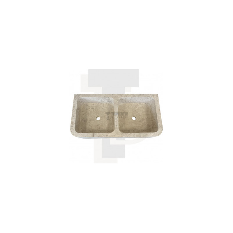 Evier Clovis travertin beige adoucie 90x45xH18cm