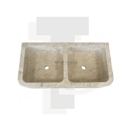 Evier Clovis travertin beige adoucie 90x45xH18cm