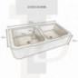 Evier Clovis travertin beige adoucie 90x45xH18cm