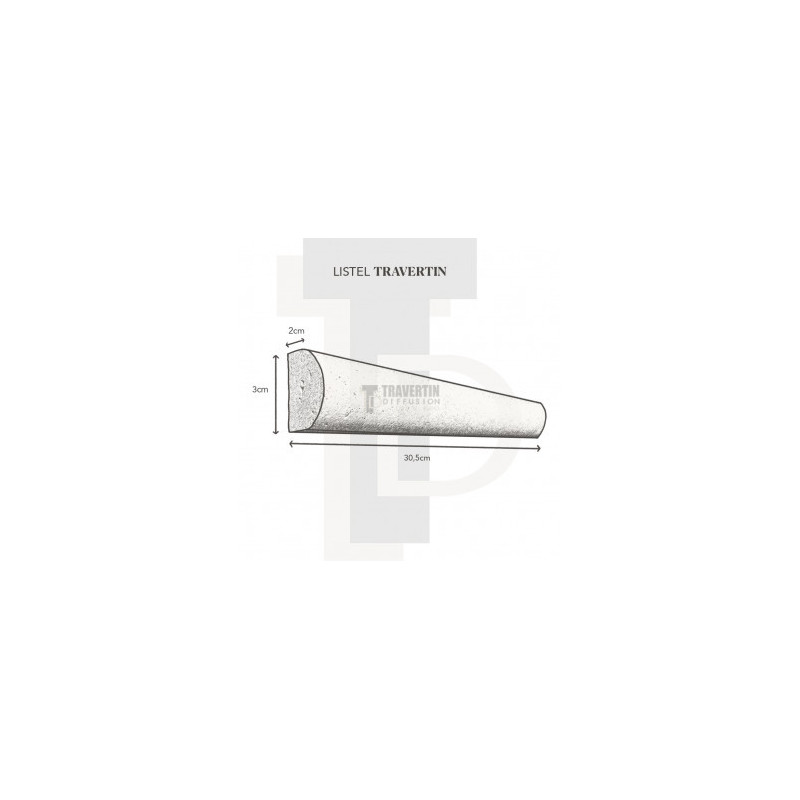Listel Travertin Silver 3x2x30,5cm
