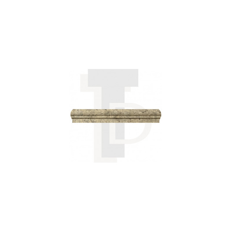 Corniche en pierre travertin GRIS 4,8x2,3x30,5cm