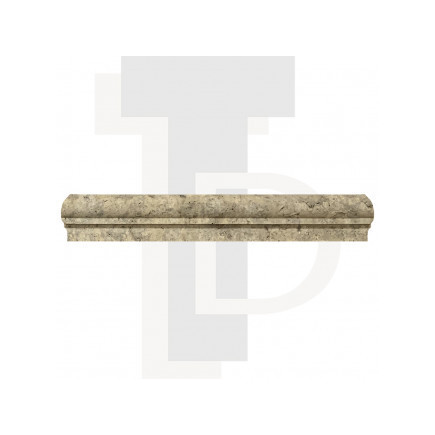Corniche en pierre travertin GRIS 4,8x2,3x30,5cm