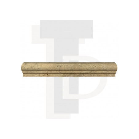 Corniche en pierre travertin SCABOS 4,8x2,3x30,5cm
