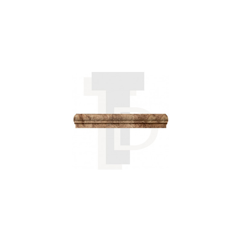 Corniche en pierre travertin VIEUX ROSE 4,8x2,3x30,5cm
