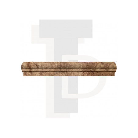 Corniche en pierre travertin VIEUX ROSE 4,8x2,3x30,5cm