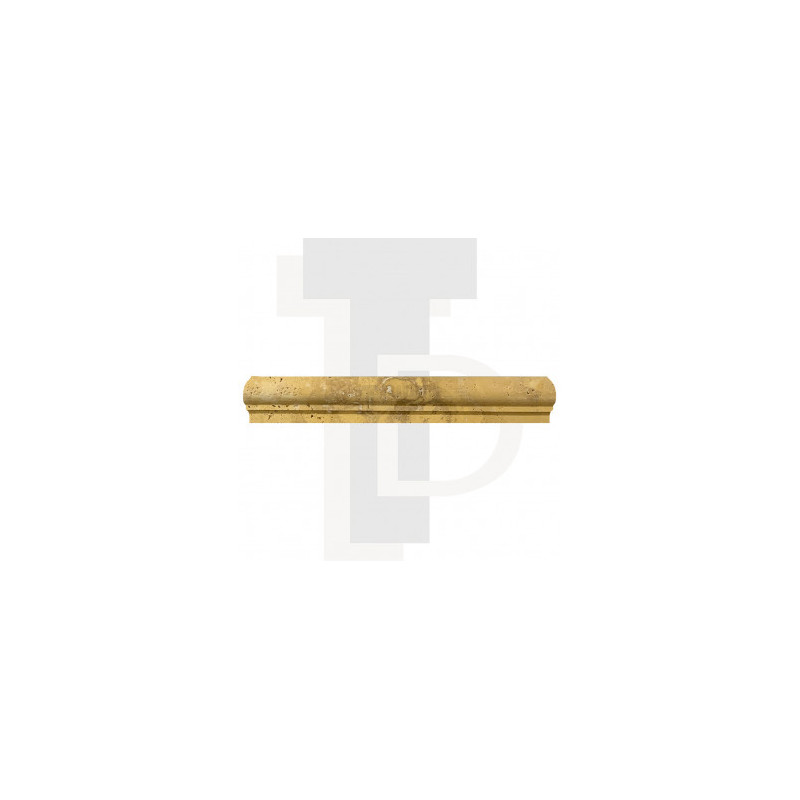 Corniche en pierre travertin JAUNE 4,8x2,3x30,5cm