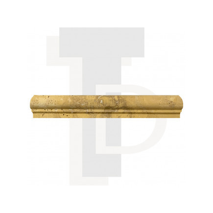Corniche en pierre travertin JAUNE 4,8x2,3x30,5cm