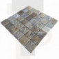 Mosaïque travertin Scabas - vieillie - 4,8x4,8x1cm - filet 30x30cm