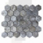 Mosaïque travertin Silver - vieillie - Hexagone x1cm - filet 30x30cm