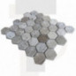 Mosaïque travertin Classic mix - vieillie - Hexagone x1cm - filet 30x30cm