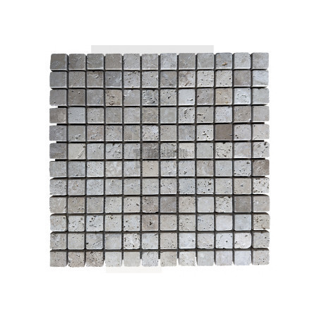 Mosaïque travertin Classic mix - vieillie - 2,3x2,3x1cm - filet 30x30cm