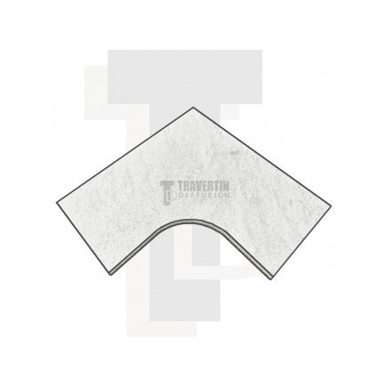 Margelle Grès Cérame angle rentrant arrondi 30x60x2cm